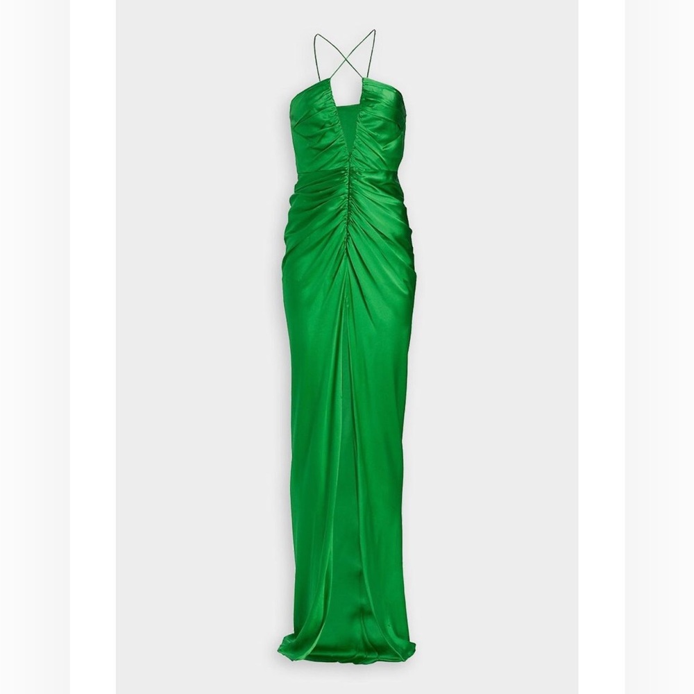 The Sei Keyhole Gathered Dress in Palm 0 - Picture 5 of 10